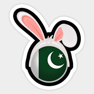 happy easter Pakistan bunny ears flag cute designs Sticker